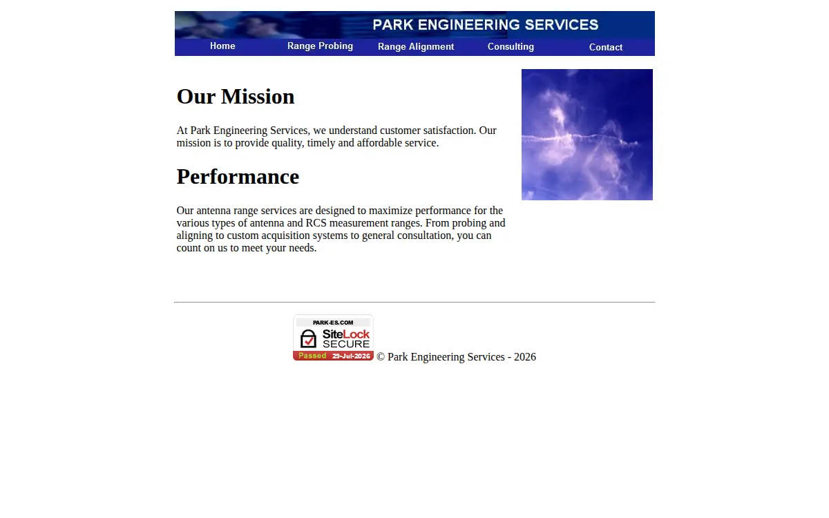 Homepage of Park Engineering Services INC