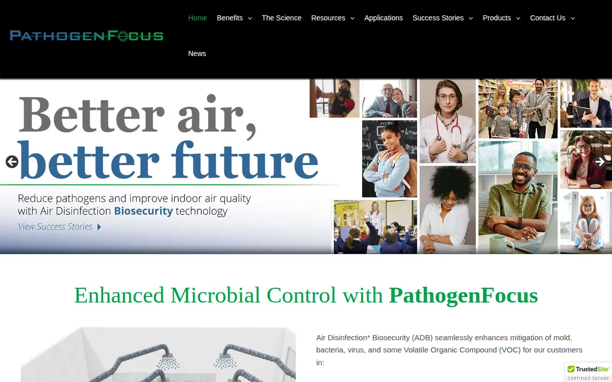 Homepage of Pathogenfocus LLC