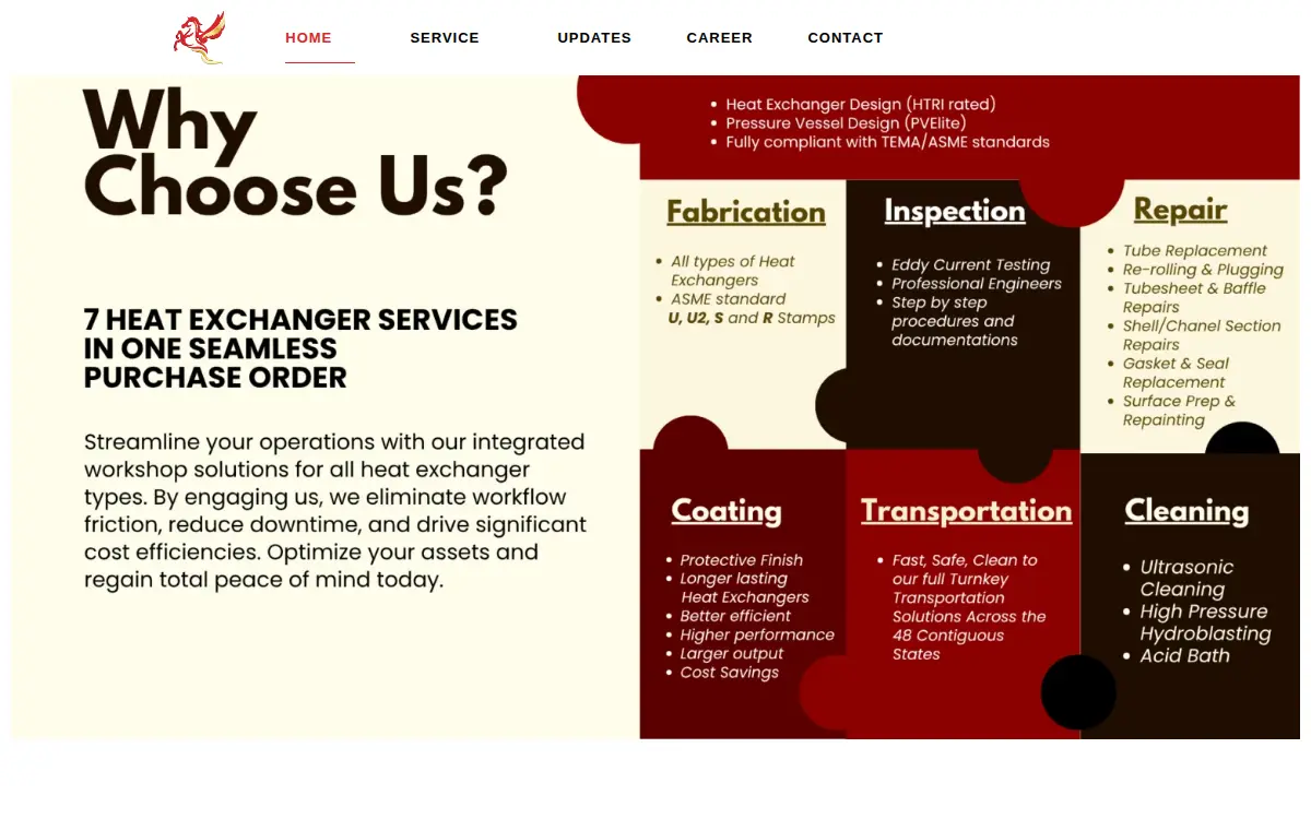 Homepage of Pegasus Industrial Midwest LLC