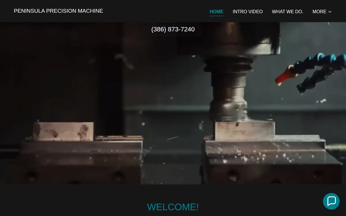Homepage of Peninsula Precision Machine, LLC