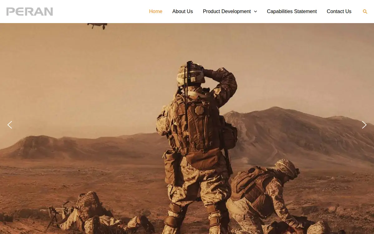 Homepage of Peran Industries, INC