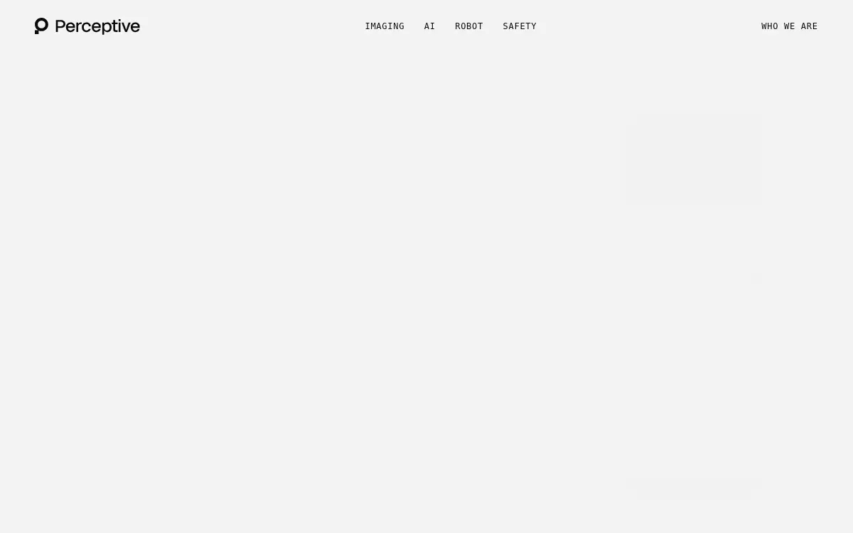 Homepage of Perceptive Technologies, INC.