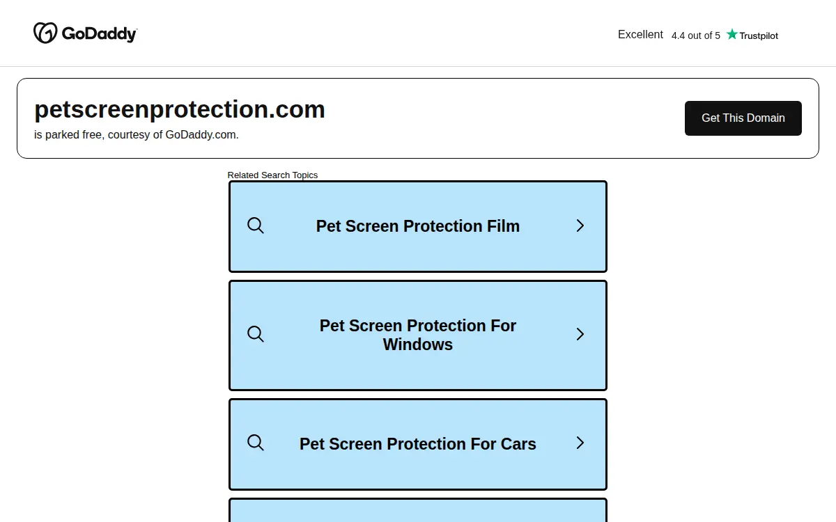 Homepage of Petscreen Protection L.l.c.