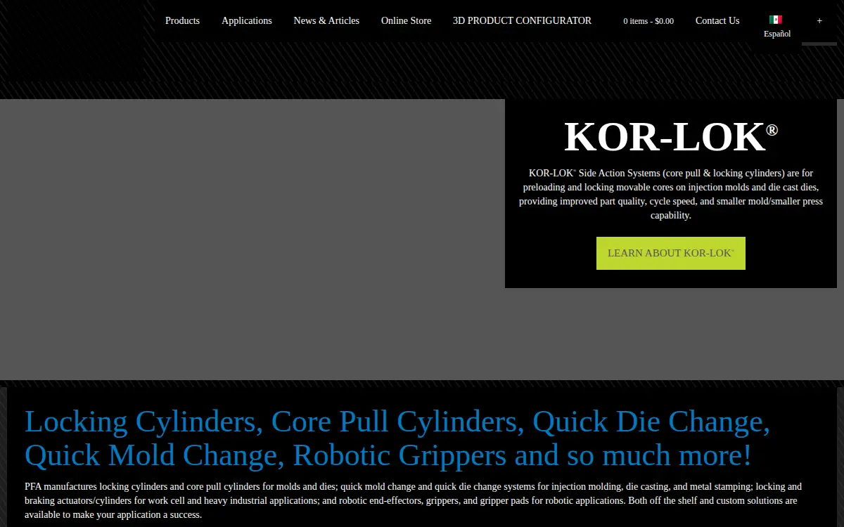 Homepage of Pfa, INC