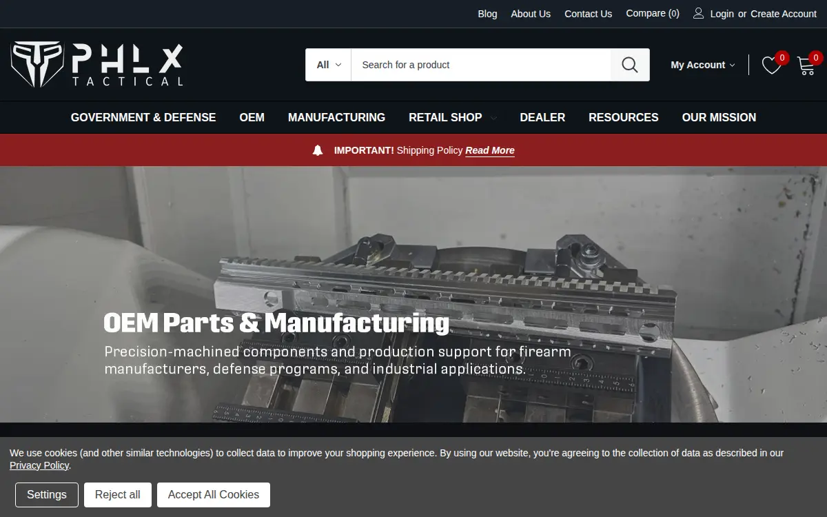 Homepage of Phalanx Tactical Precision LLC