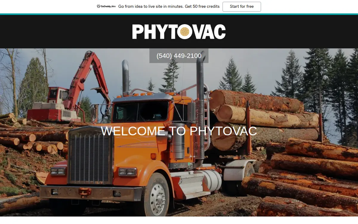Homepage of Phytosanitation Vacuum Systems, LLC