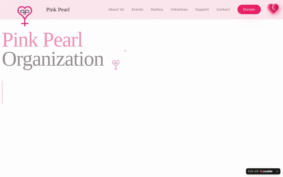 Homepage of Pink Pearl