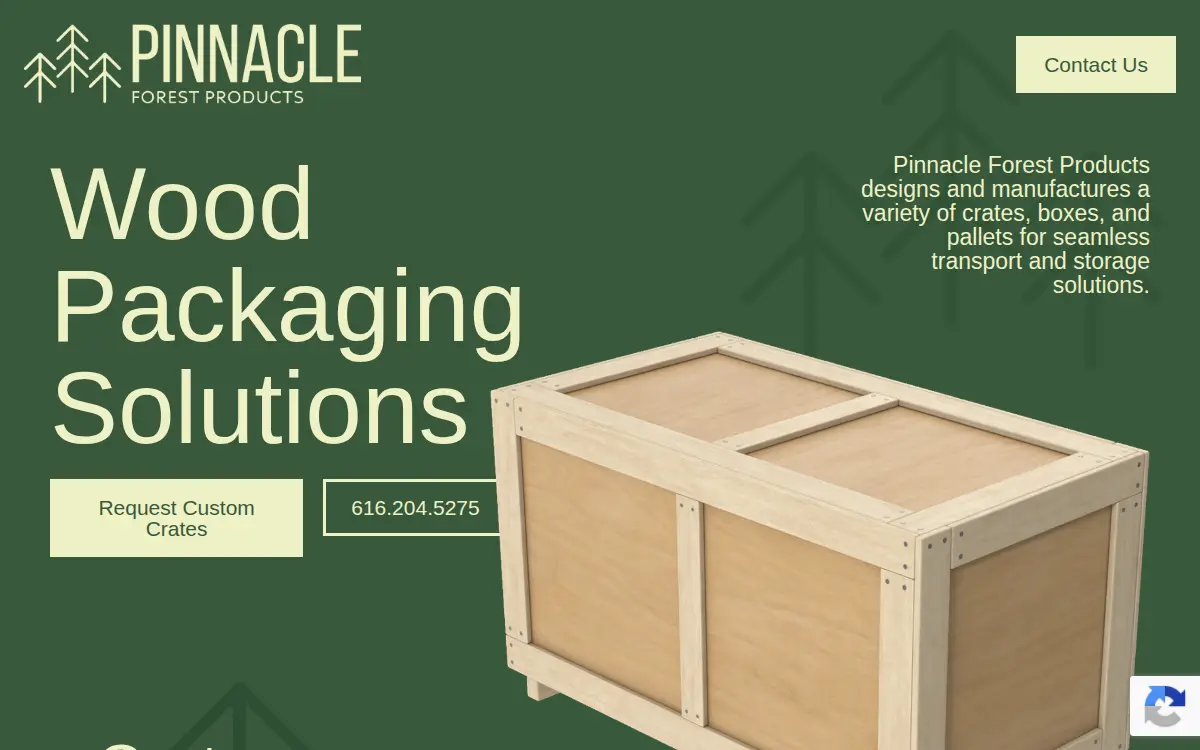 Homepage of Pinnacle Forest Products, LLC