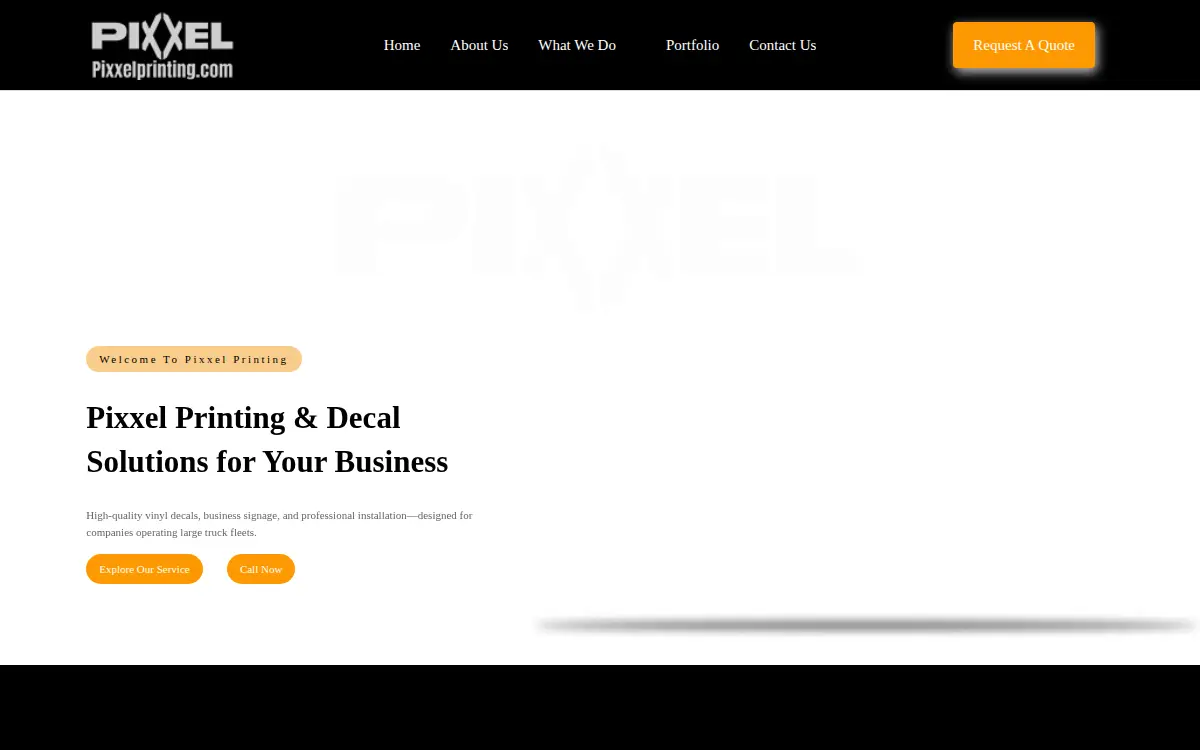 Homepage of Pixxel LLC