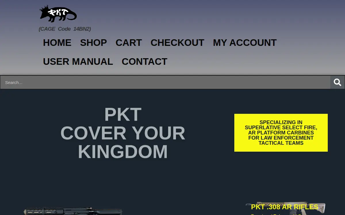 Homepage of Possum Kingdom Tactical LLC