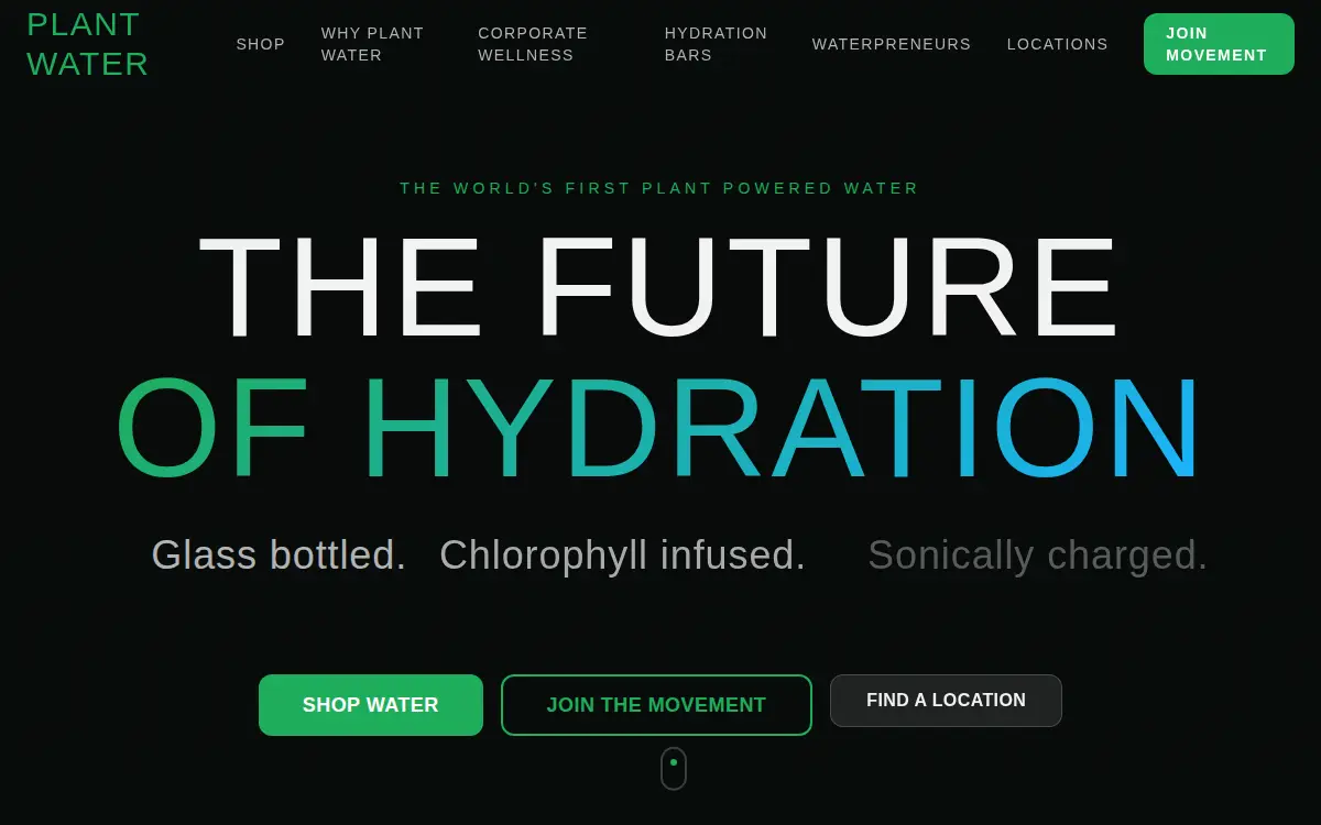 Homepage of Plant Water LLC