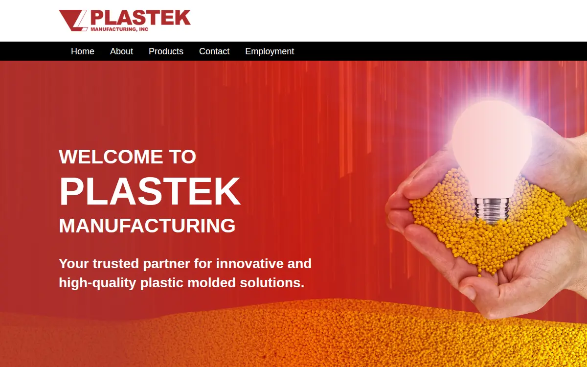 Homepage of Plastek Manufacturing, INC.