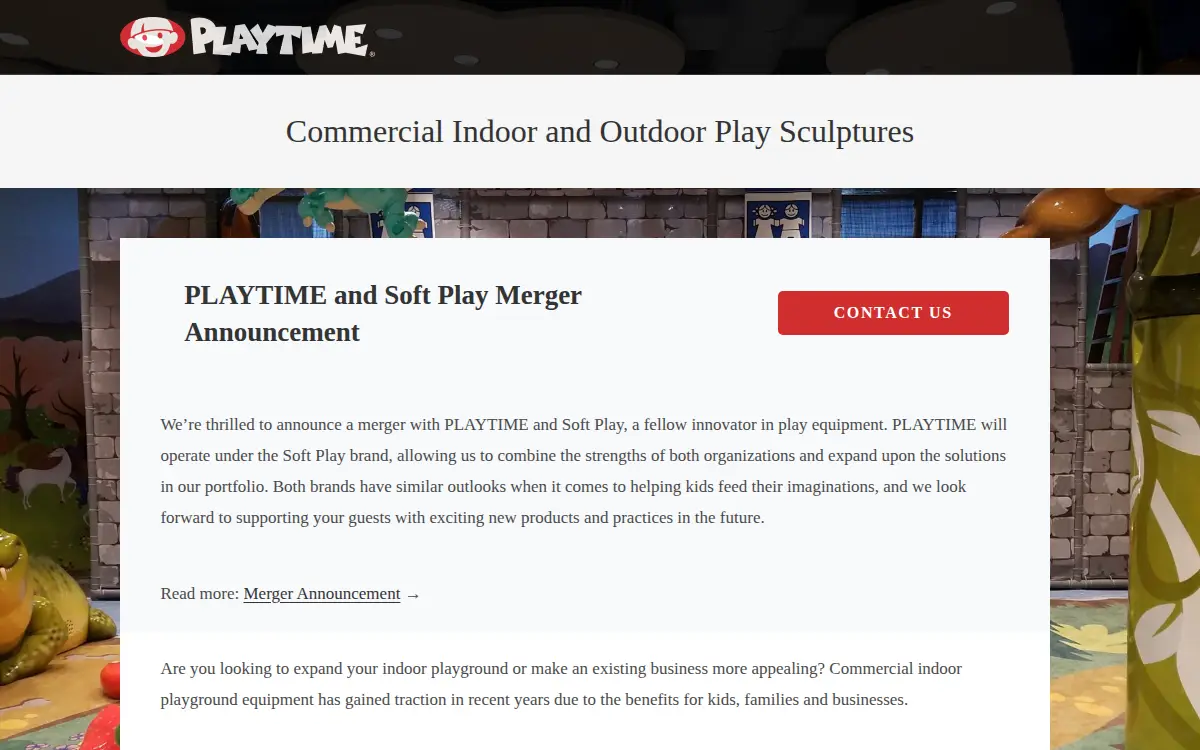 Homepage of Playtime LLC