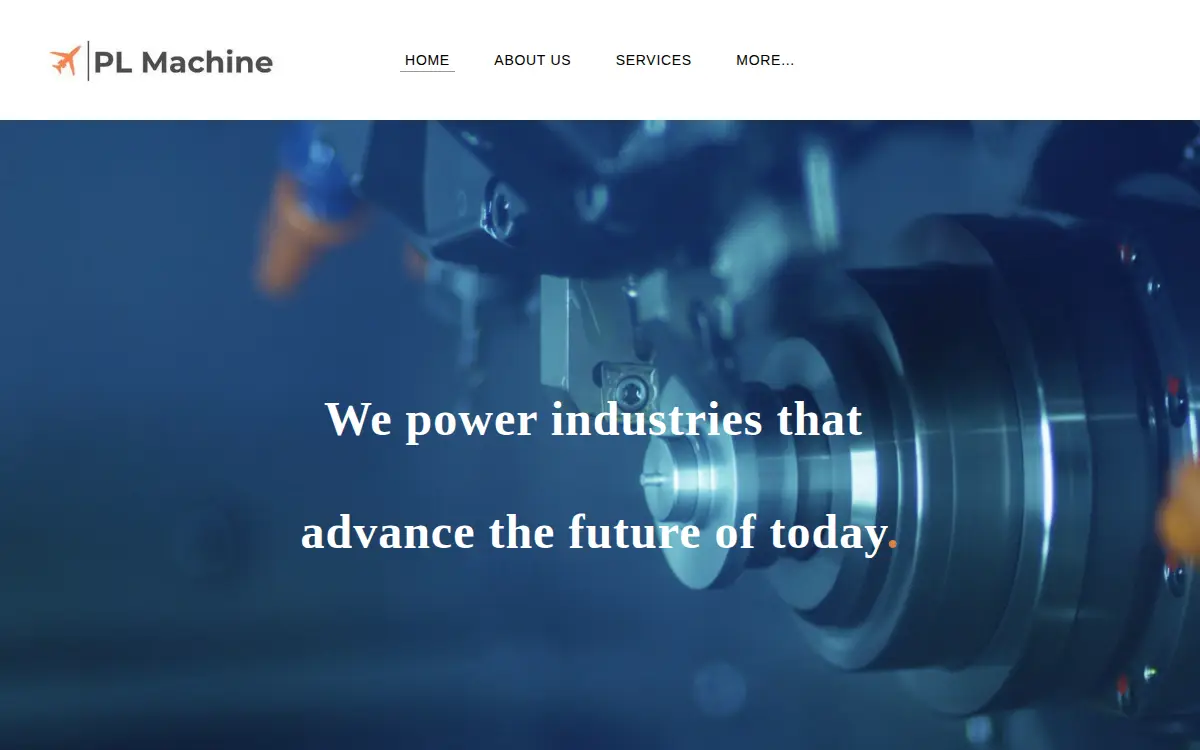 Homepage of Pl Machine Corporation