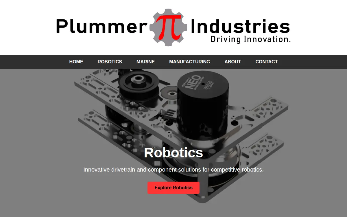 Homepage of Plummer Industries, LLC