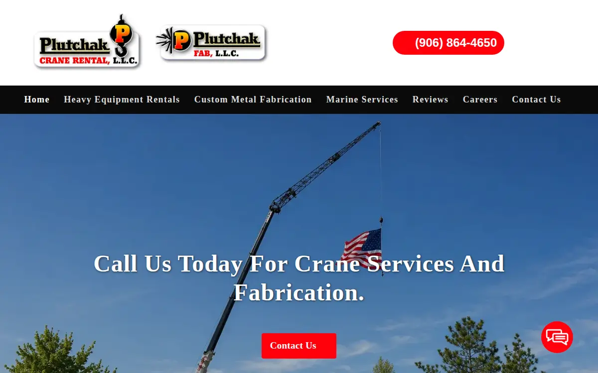 Homepage of Plutchak Fab LLC