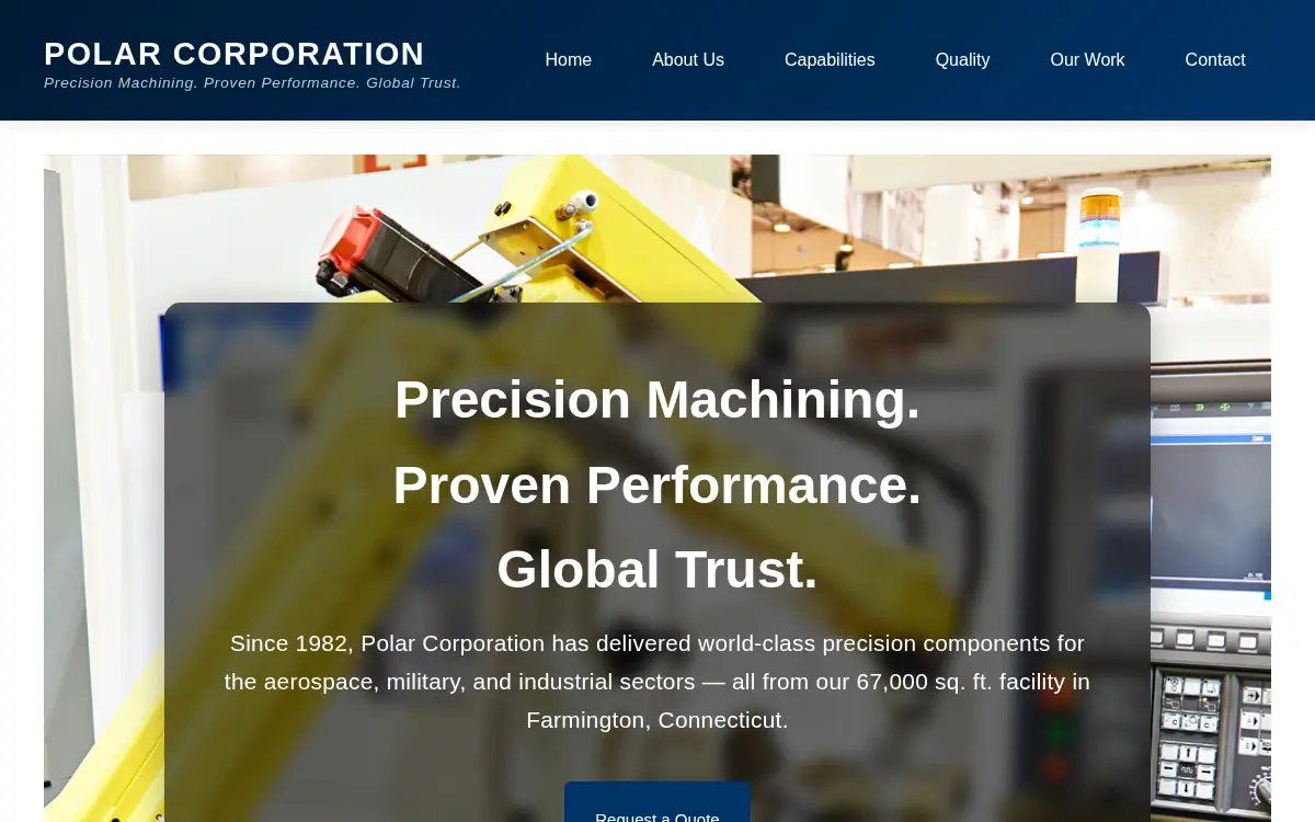 Homepage of Polar Corporation