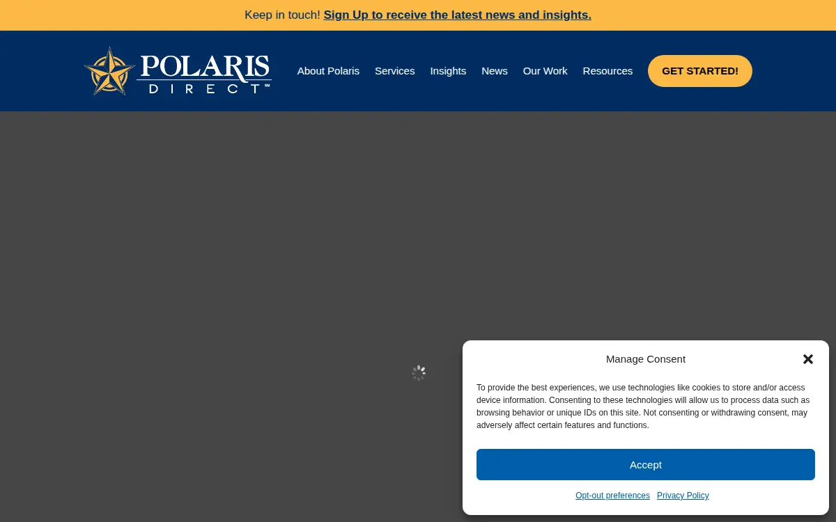Homepage of Polaris Direct, LLC