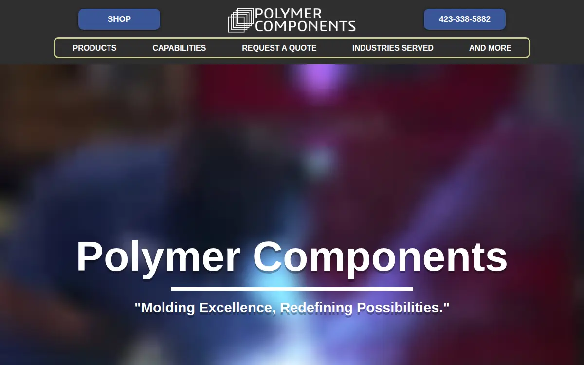 Homepage of Polymer Components, LLC