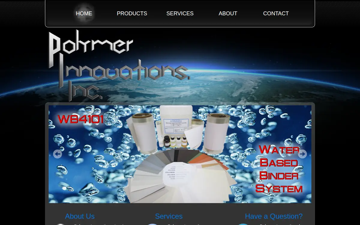Homepage of Polymer Innovations, INC.