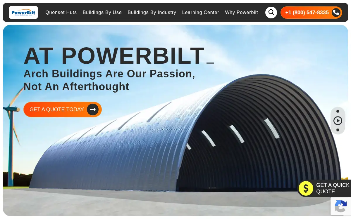 Homepage of Powerbilt Steel Buildings, INC.