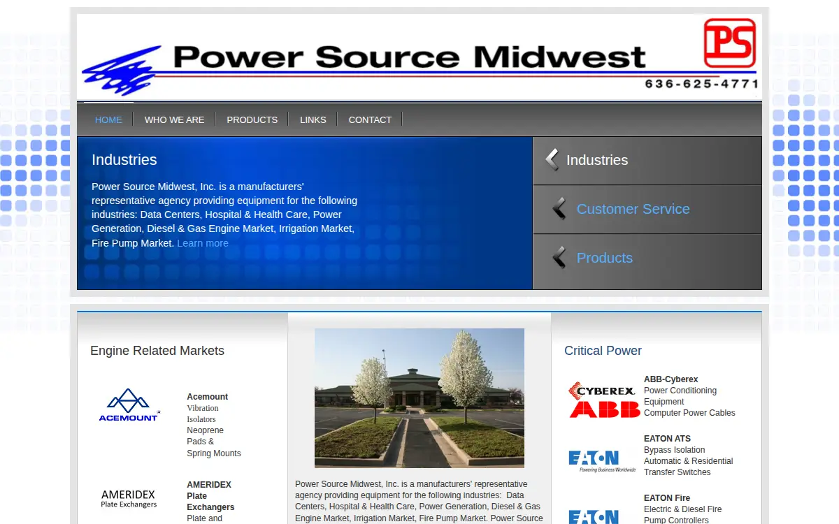 Homepage of Power Source Midwest, INC.