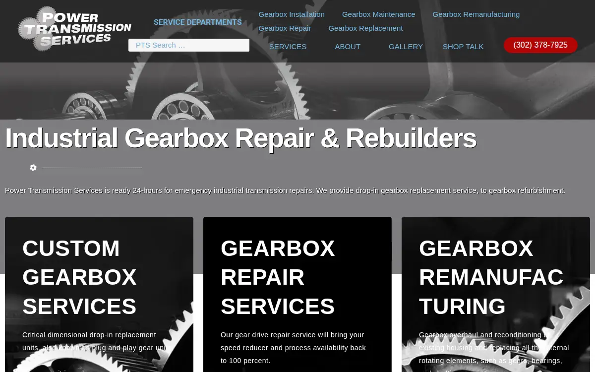 Homepage of Power Transmission Services, INC.