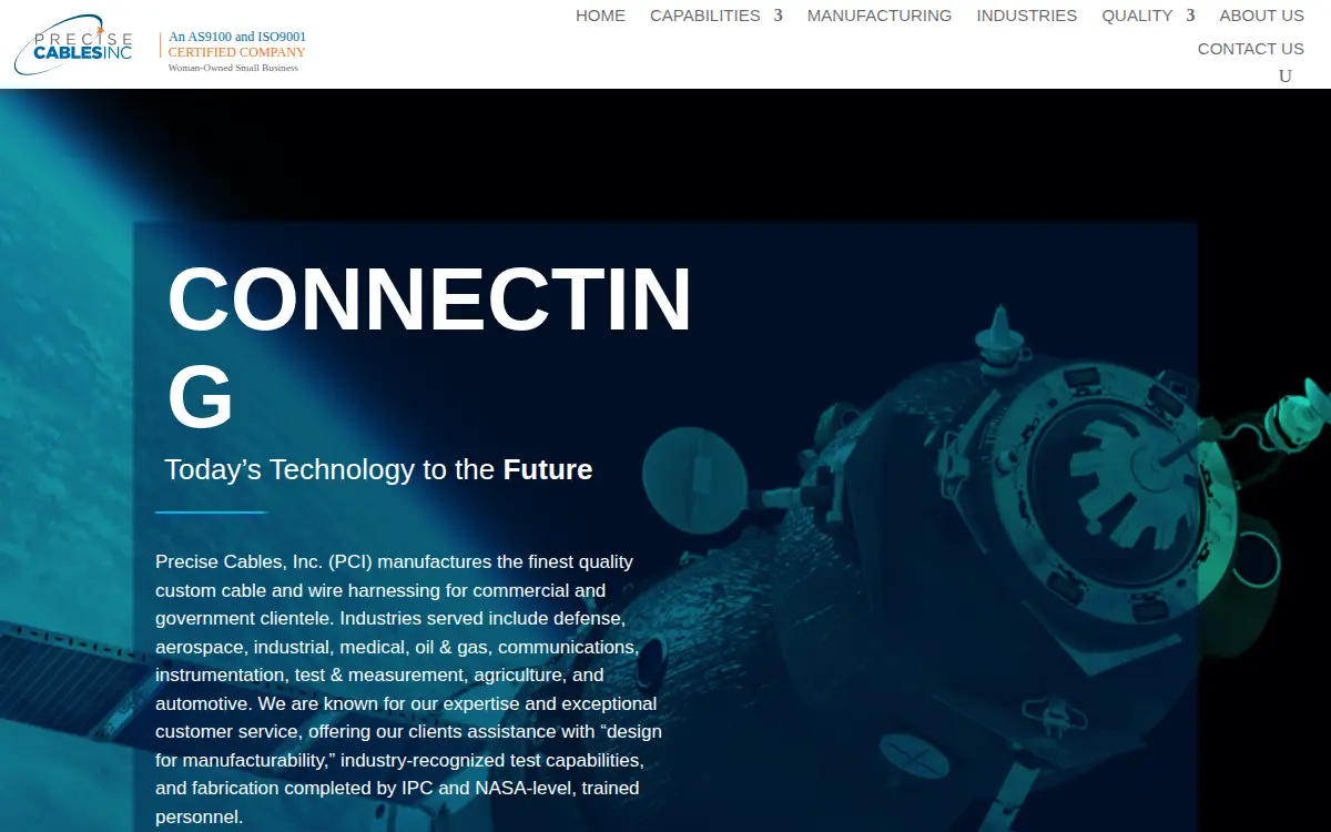 Homepage of Precise Cables Incorporated