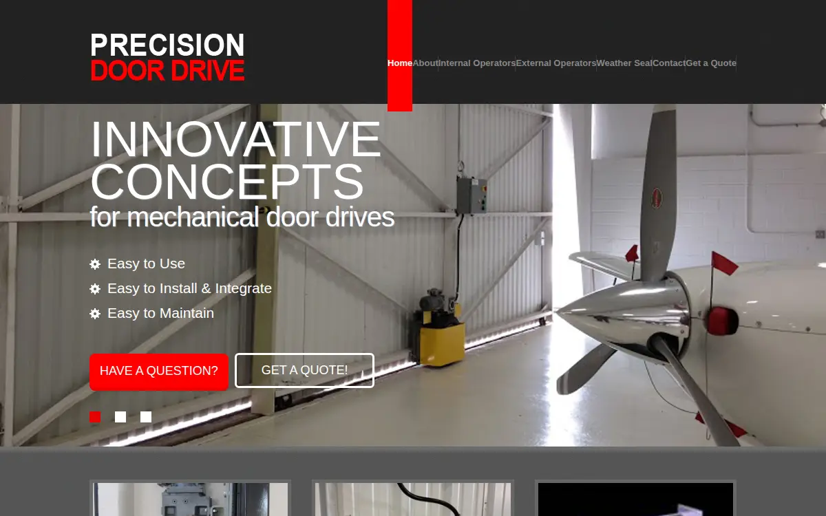 Homepage of Precision Door Drive LLC