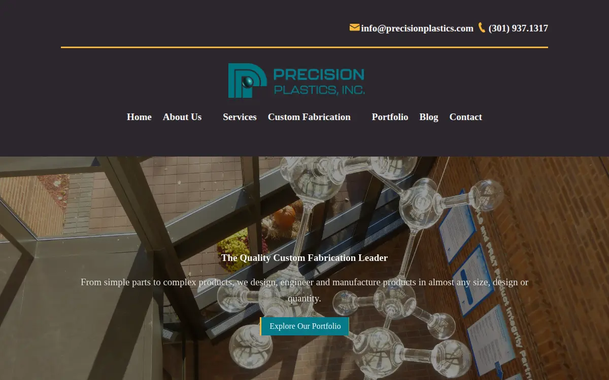 Homepage of Precision Plastics INC