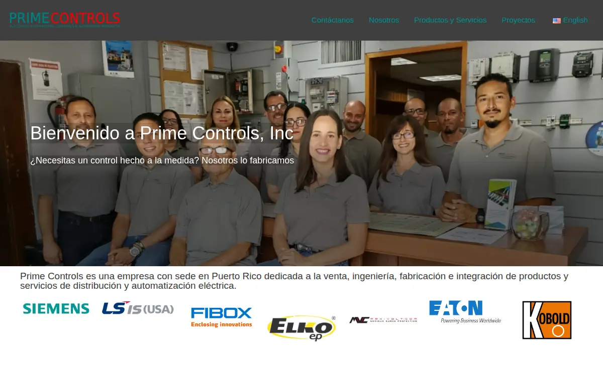Homepage of Prime Controls INC