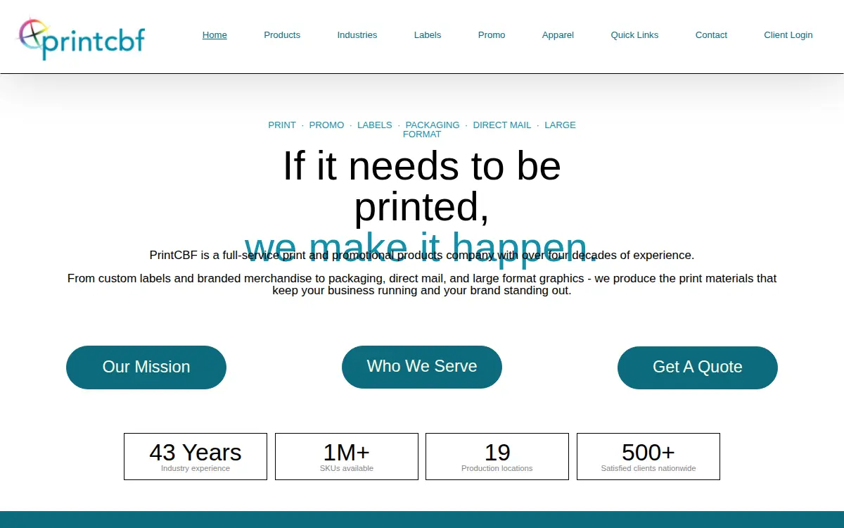 Homepage of Commercial Business Forms INC
