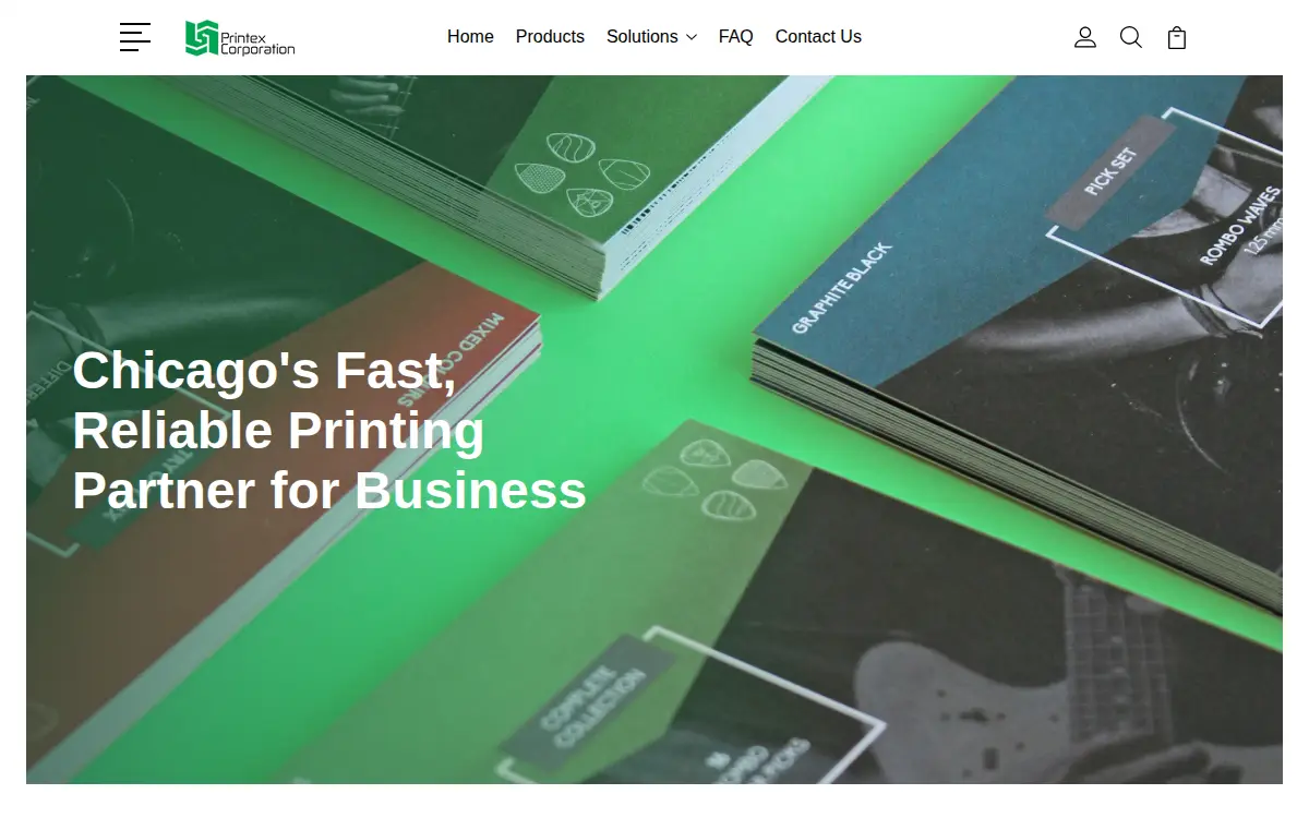 Homepage of Printex Corporation