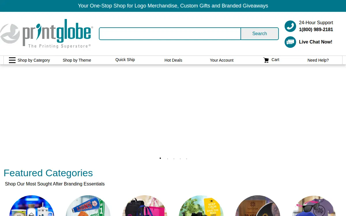 Homepage of Printglobe, LLC