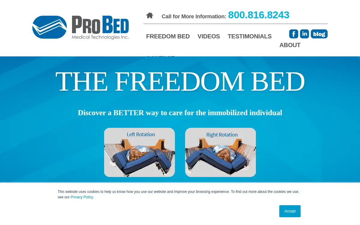 Homepage of Probed Medical USA INC.