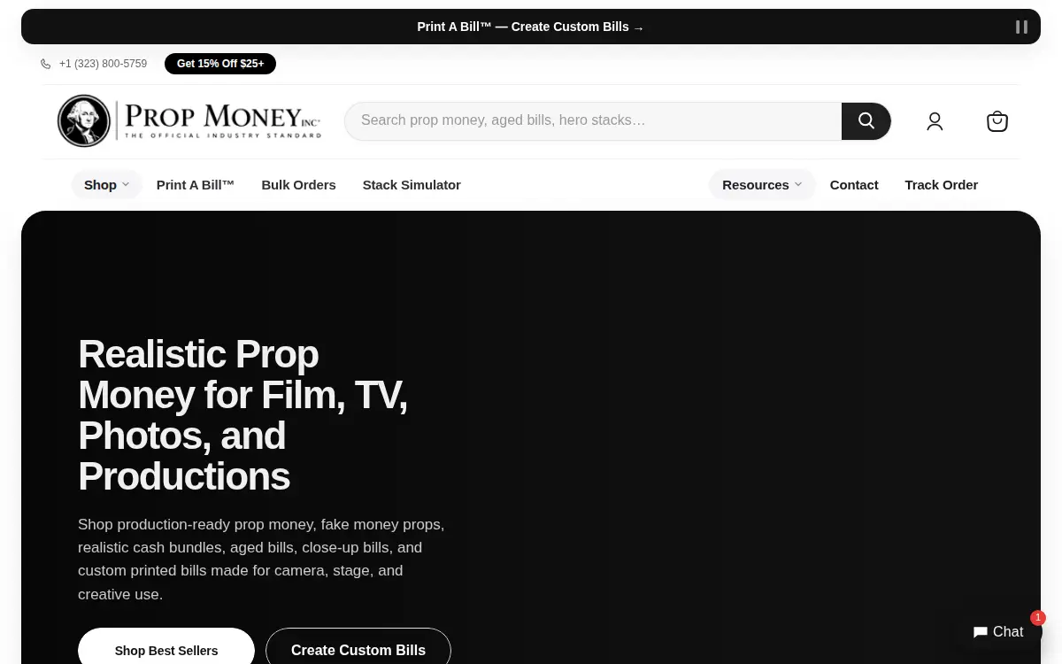 Homepage of Prop Money INC.
