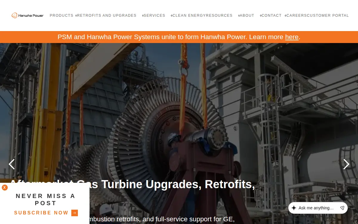 Homepage of Power Systems Mfg LLC