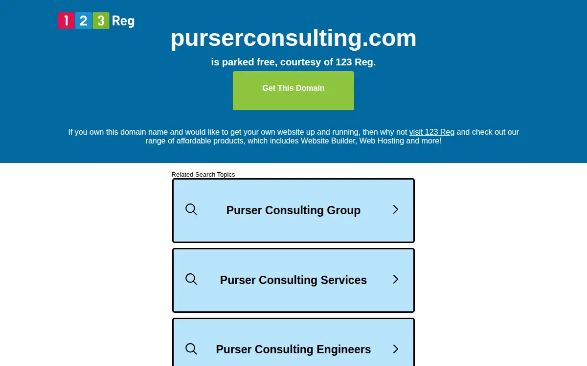 Homepage of Purser Consulting, LLC