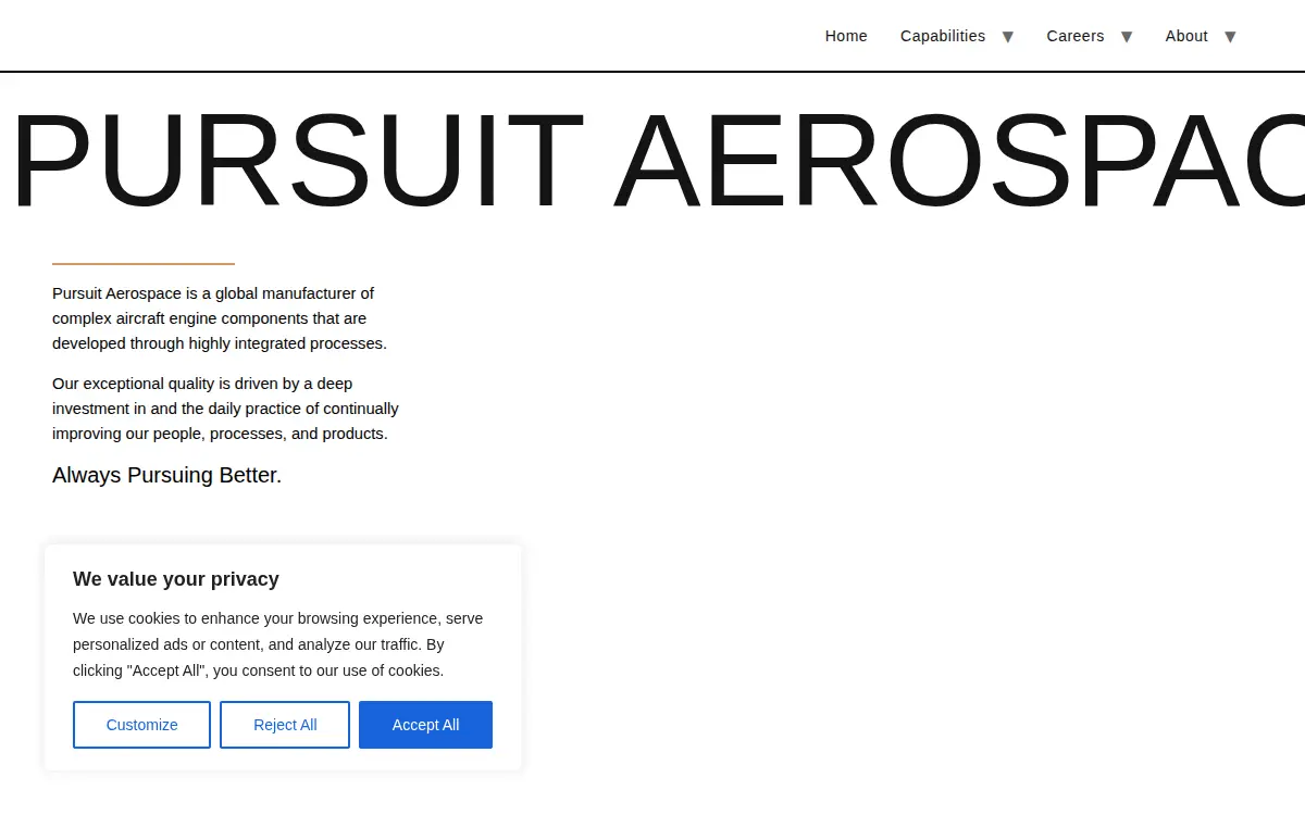 Homepage of Turbine Engine Components Technologies Corporation