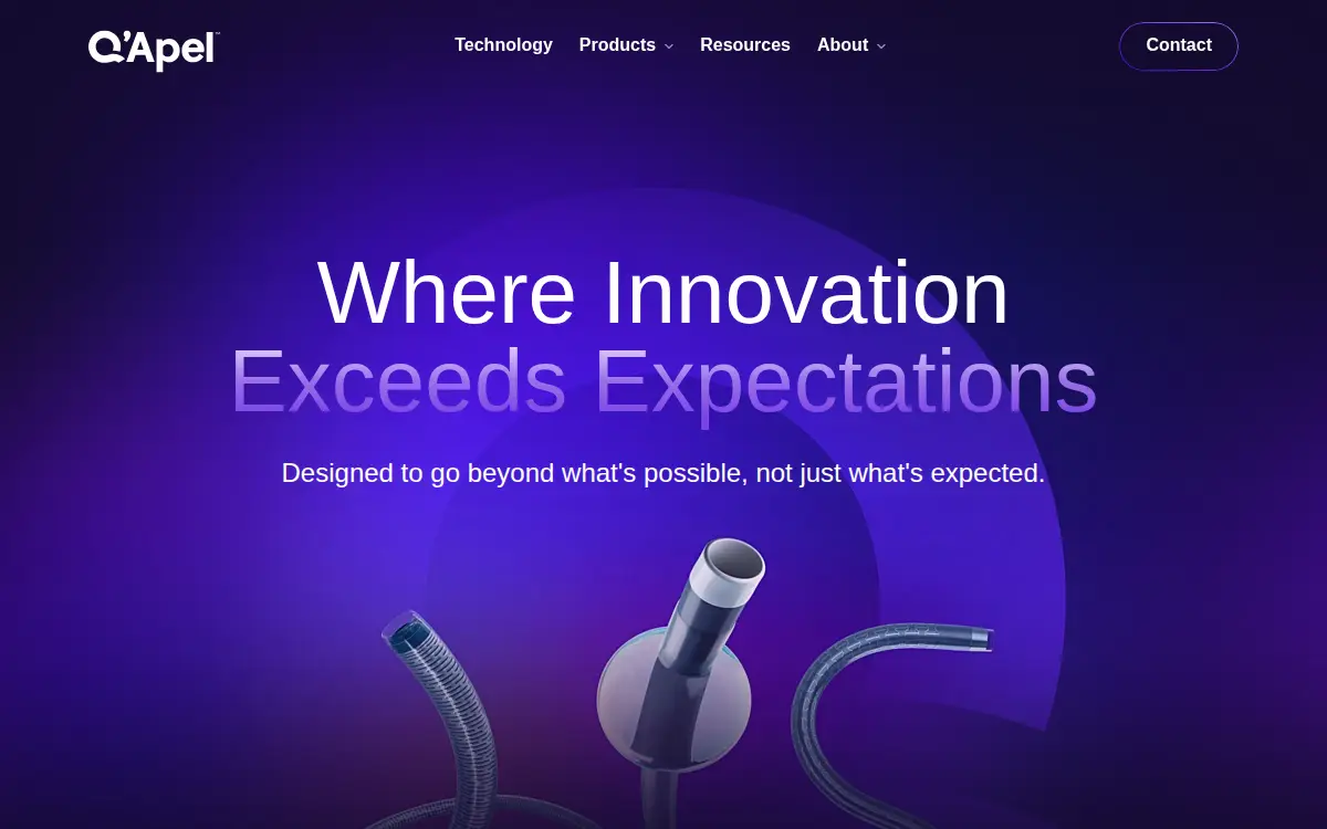 Homepage of Q'apel Medical, INC.