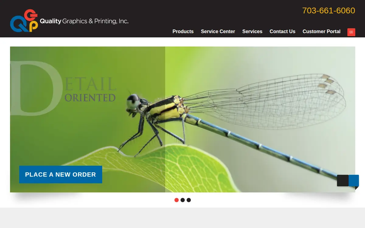 Homepage of Quality Graphics & Printing, INC.