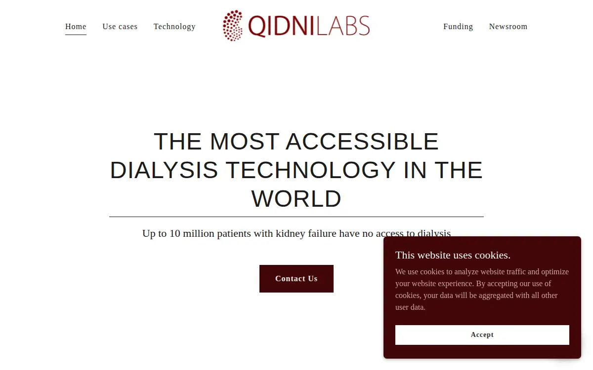 Homepage of Qidni Labs INC