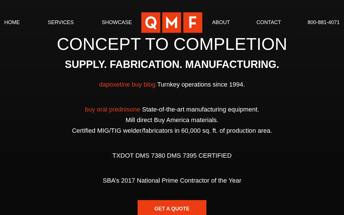 Homepage of Qmf Steel, INC.
