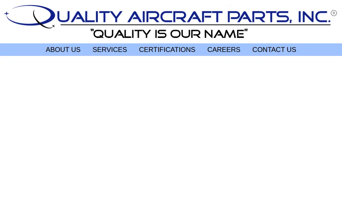 Homepage of Quality Aircraft Parts, INC.