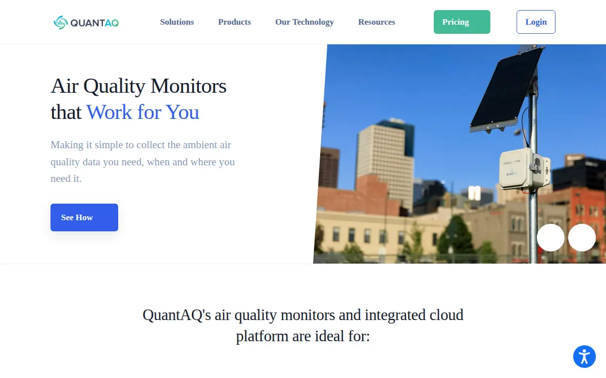 Homepage of Quantaq INC
