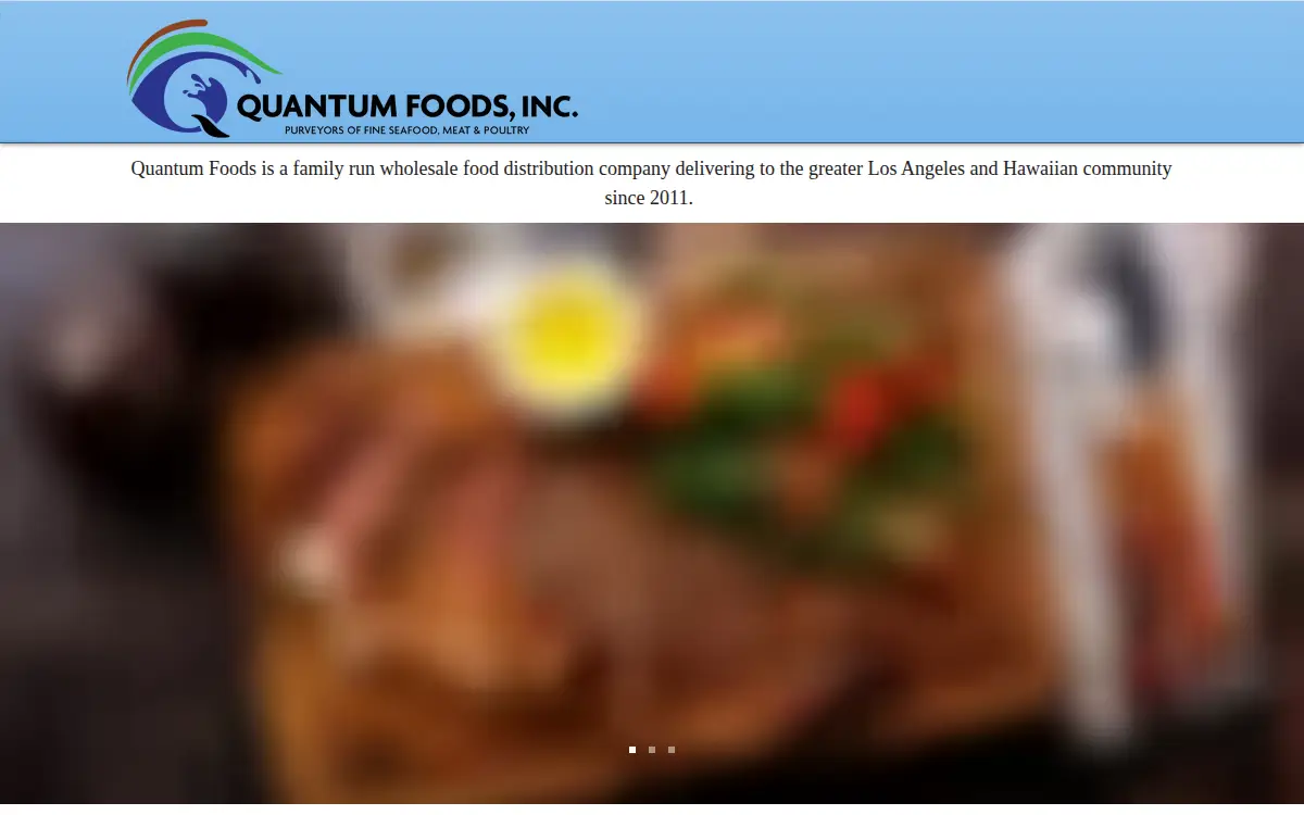Homepage of Quantum Foods INC