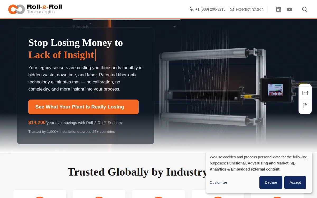 Homepage of Roll-2-roll Technologies LLC