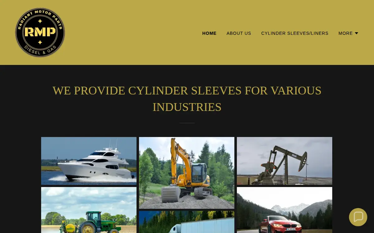 Homepage of Radiant Motor Parts LLC