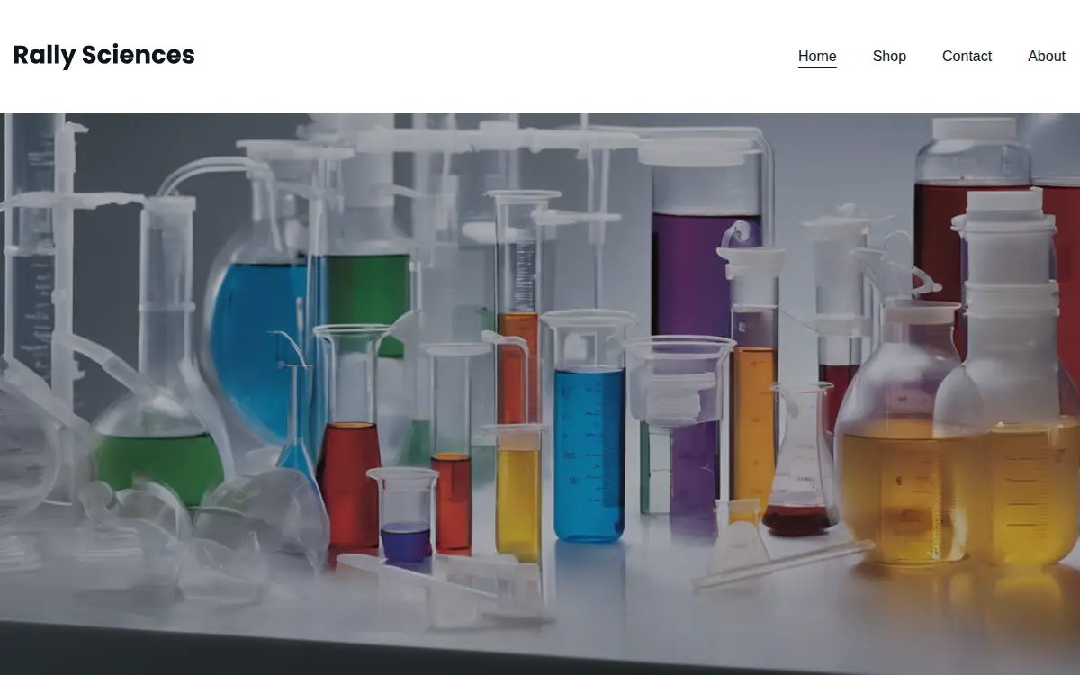 Homepage of Rally Sciences, LLC