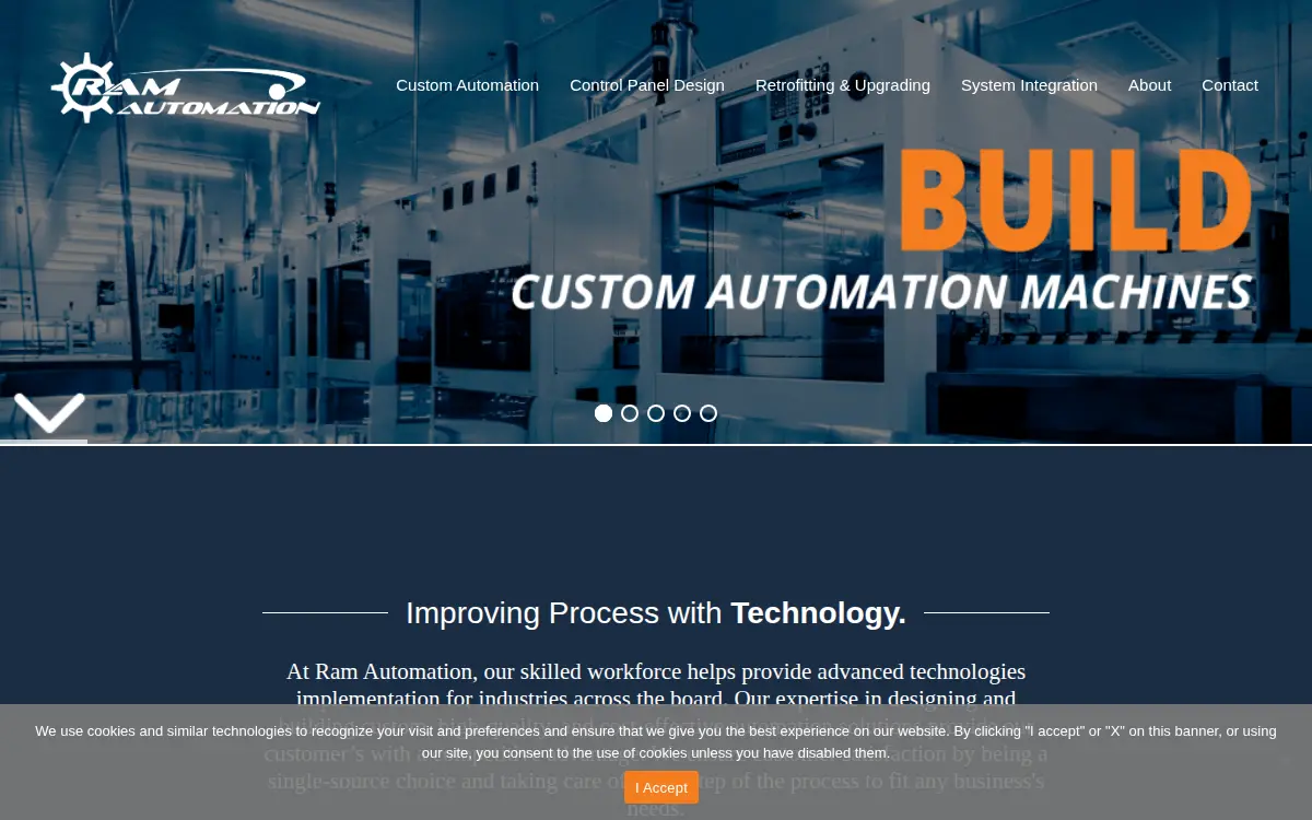 Homepage of Ram Automation, INC